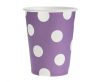 Farbe Purple Polka Dots Lila Papierbecher 6er Set, 270 ml