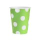 Farbe Green Polka Dots Grüner Papierbecher 6 Stk. 270 ml