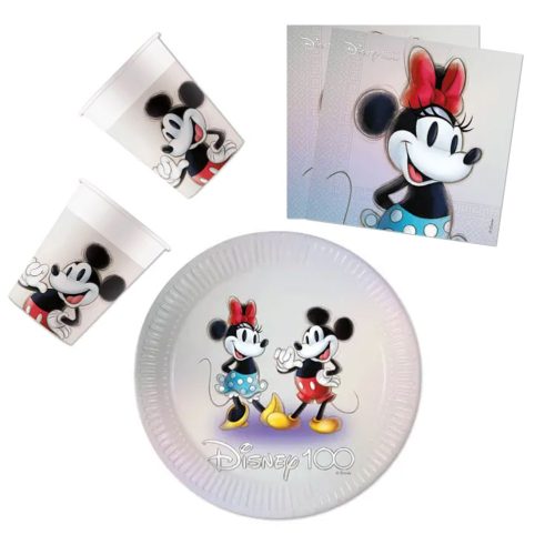 Disney Minnie  Disney 100 Minnie Party-Set mit 23 cm Teller - 36 Stück