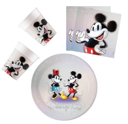 Disney Mickey  Disney 100 Mickey Party-Set mit 36 Teilen und 23 cm Teller