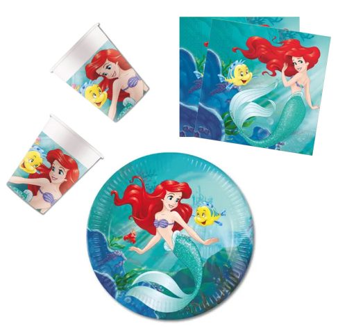 Disney Prinzessin Ariel Curious Party-Set 36 tlg mit 23 cm Tellern