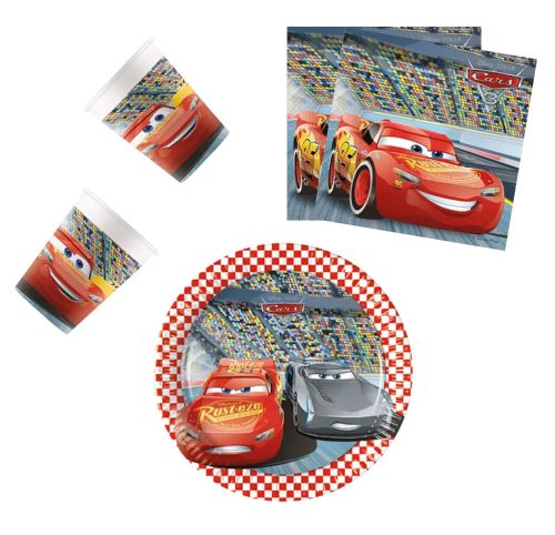 Disney Cars Arena Race Partyset 36 Stück mit 20 cm Teller