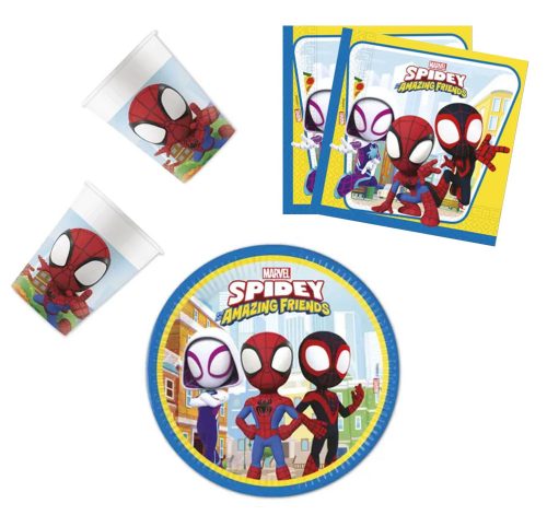 Spiderman Spidey Partyset 36-teilig mit 23 cm Tellern