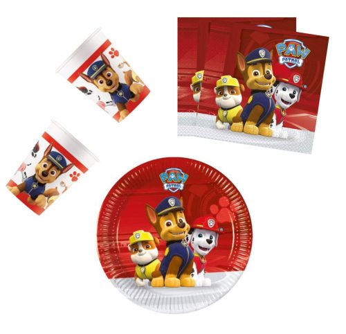 Paw Patrol Ready For Action Party-Set mit 36 Teilen und 20 cm Tellern