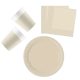 Farbe Unicolour Beige, Beige Party-Set mit 36 Stück und 23 cm Tellern