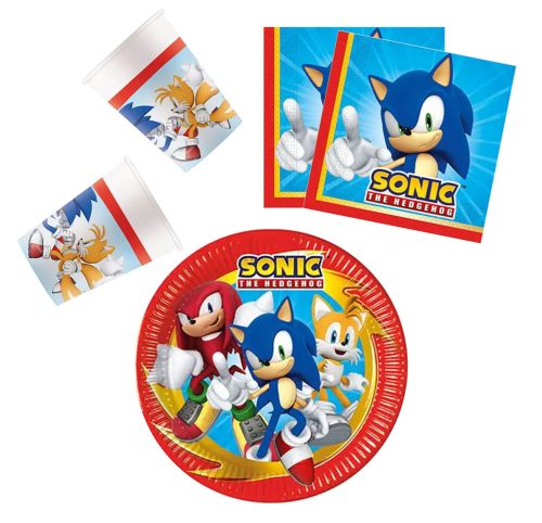 Sonic the Hedgehog Sega Sonic der Igel Party-Set 36 Stk mit 23 cm Tellern