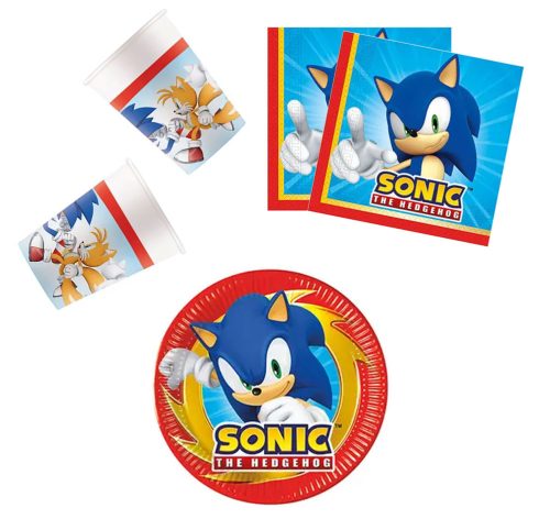 Sonic the Hedgehog Sega Sonic der Igel Party-Set 36 Stk mit 20 cm Teller