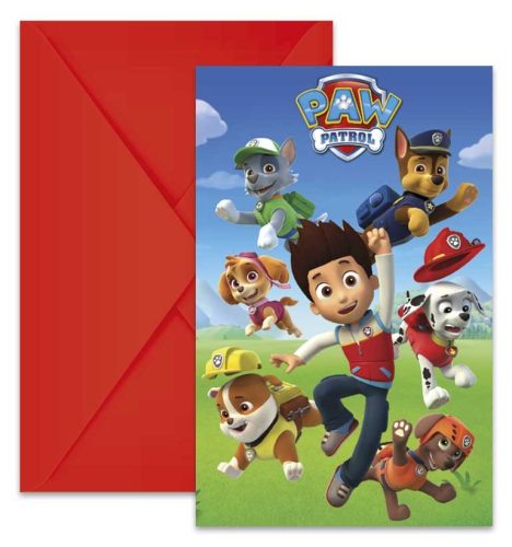 Paw Patrol Ready For Action Party-Einladung 6er-Set