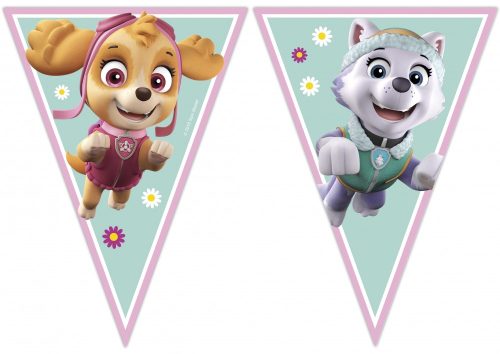 Paw Patrol Skye and Everest Fahnengirlande