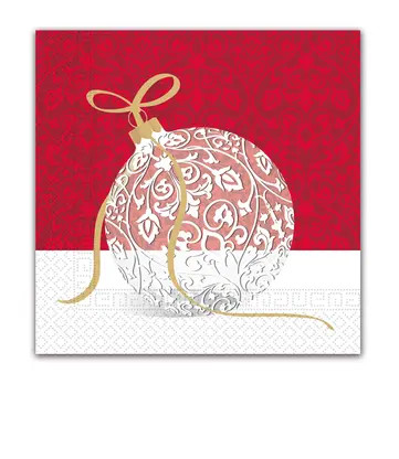 Weihnachten Elegant Xmas Ball i Serviette 20 Stk 33x33 cm