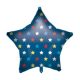 Star Blue Star Folienballon 46 cm