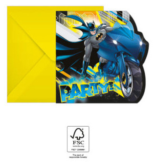 Batman Rogue Rage Party-Einladung 6 Stk FSC