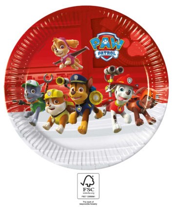 Paw Patrol Ready For Action Pappteller 8 Stk 23 cm FSC