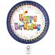 Geburtstag Multicolor Happy Birthday Pappteller 8 Stk 23 cm FSC