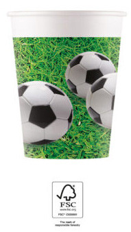 Fußball Soccer Field Papierbecher 8 Stk 200 ml FSC