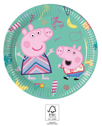 Peppa Wutz Messy Play Pappteller 8 Stück 20 cm FSC