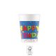 Geburtstag Kokliko Happy Birthday Papierbecher 8 Stk 200 ml FSC