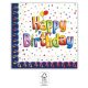 Geburtstag Multicolor Happy Birthday Serviette 20 Stk 33x33 cm FSC