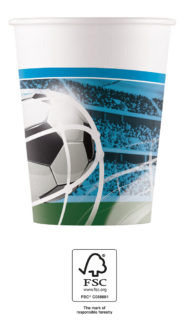 Fußball Soccer Fans Pappbecher 8 Stk 200 ml FSC