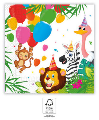 Urwald Balloons 20 Stk. Serviette 33x33 cm FSC