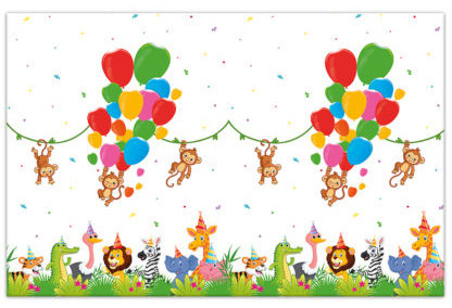 Urwald Balloons Plastiktischdecke 120x180 cm