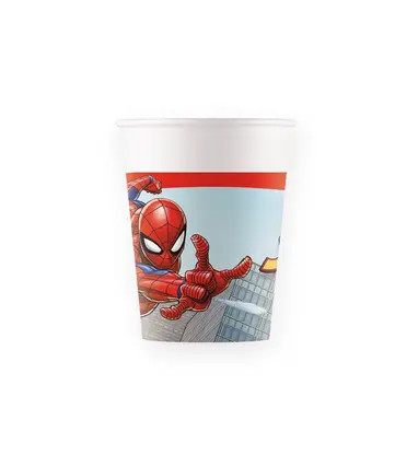 Spiderman Crime Fighter Papierbecher 8 Stk 200 ml FSC