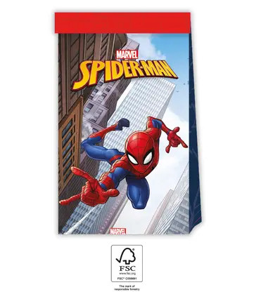 Spiderman Crime Fighter Papiertüte 4-tlg. FSC