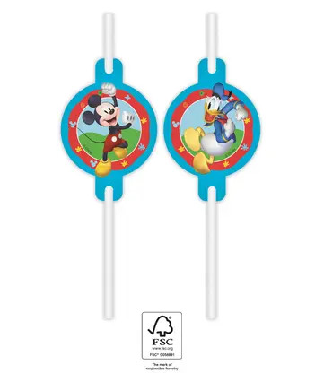 Disney Mickey  Rock the House Papierstrohhalm, 4-tlg. Set FSC