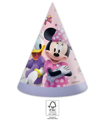 Disney Minnie  Junior Partyssturmhaube, Dreispitz 6 Stk. FSC