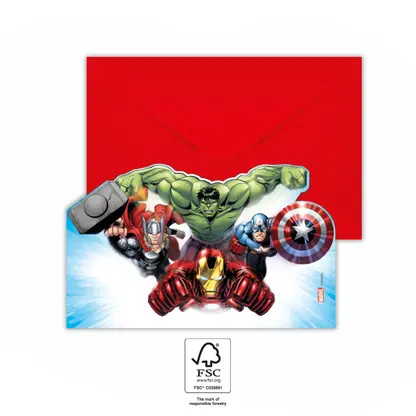 Avengers Infinity Stones Party-Einladung 6er-Set FSC