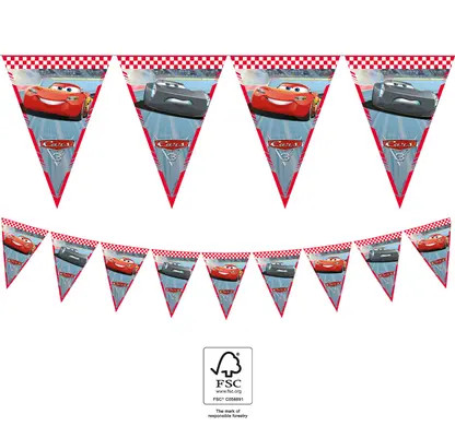 Disney Cars Arena Race Fahnenkette FSC 2,3 m