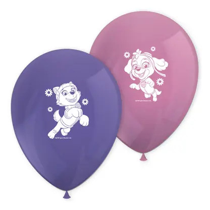 Paw Patrol Skye and Everest Ballon, 8 Stück