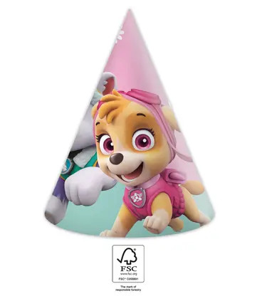 Paw Patrol Skye and Everest Partyhut, Tschako 6 Stk FSC