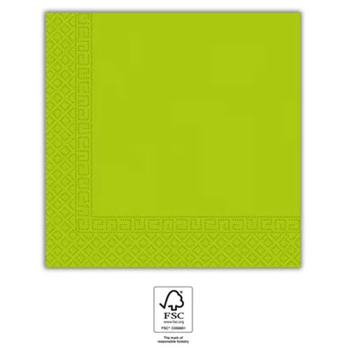 Farbe Unicolour Grün Light Green Serviette 20 Stk 33x33 cm FSC