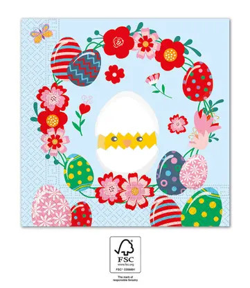 Ostern Funny 20er-Pack Servietten 33x33 cm FSC