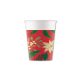 Weihnachten Holly Poinsettia i Papiergefäß 8 Stck 200 ml FSC