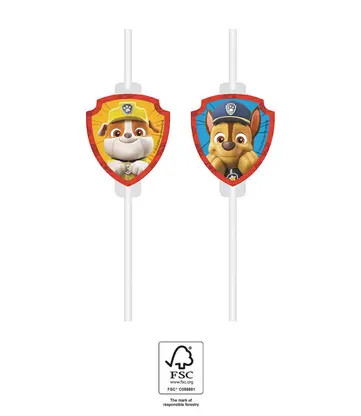 Paw Patrol Rescue Heroes Papierstrohhalm, 4er-Set FSC