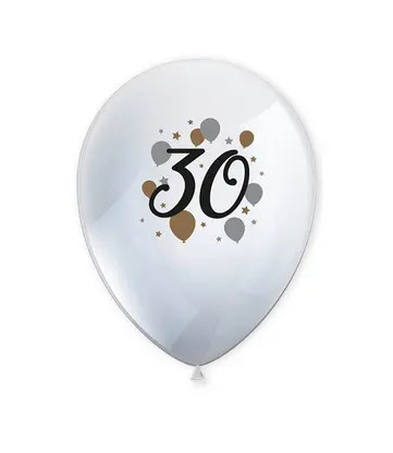 Geburtstag Milestone Happy Birthday 30 Ballons, 6er-Pack 11 Zoll (27,5 cm)