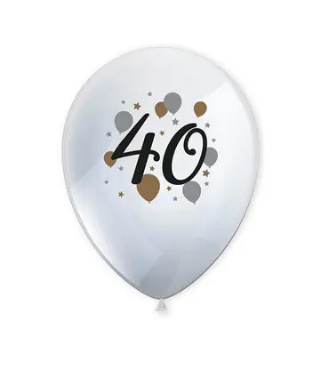 Geburtstag Milestone Happy Birthday 40 Ballon, 6er-Set, 11 Zoll (27,5 cm)