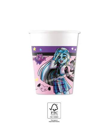 Monster High Friends Papierbecher 8 Stk 200 ml FSC