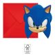 Sonic the Hedgehog Sega Sonic der Igel Party-Einladung 6 Stk FSC