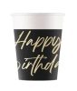 Geburtstag Elegant Happy Birthday Papierbecher 8 Stk 200 ml FSC