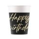 Geburtstag Elegant Happy Birthday Papierbecher 8 Stk 200 ml FSC