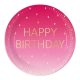 Geburtstag Golden Pink Happy Birthday Pappteller 8 Stk 23 cm FSC