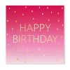 Geburtstag Golden Pink Happy Birthday Serviette 20 Stk 33x33 cm FSC