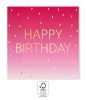 Geburtstag Golden Pink Happy Birthday Serviette 20 Stk 33x33 cm FSC