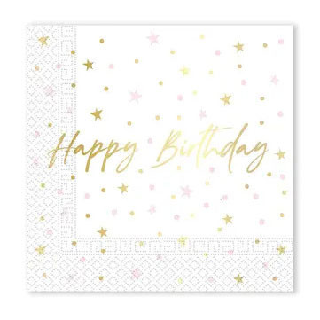 Geburtstag Candles Happy Birthday Serviette 20 Stk 33x33 cm FSC