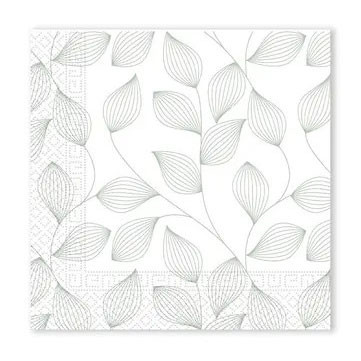 Blume Grey Blattserviette 20 Stk 33x33 cm FSC