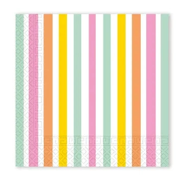 Farbe Pastel Stripes Serviette 20 Stk 33x33 cm FSC