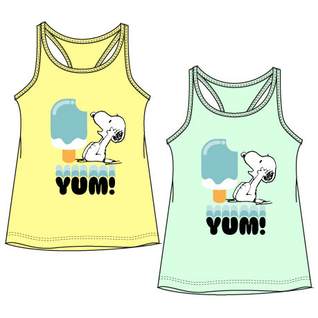 Snoopy Yum Kinder Kurz T-Shirt, Oberteil 6-12 Jahre